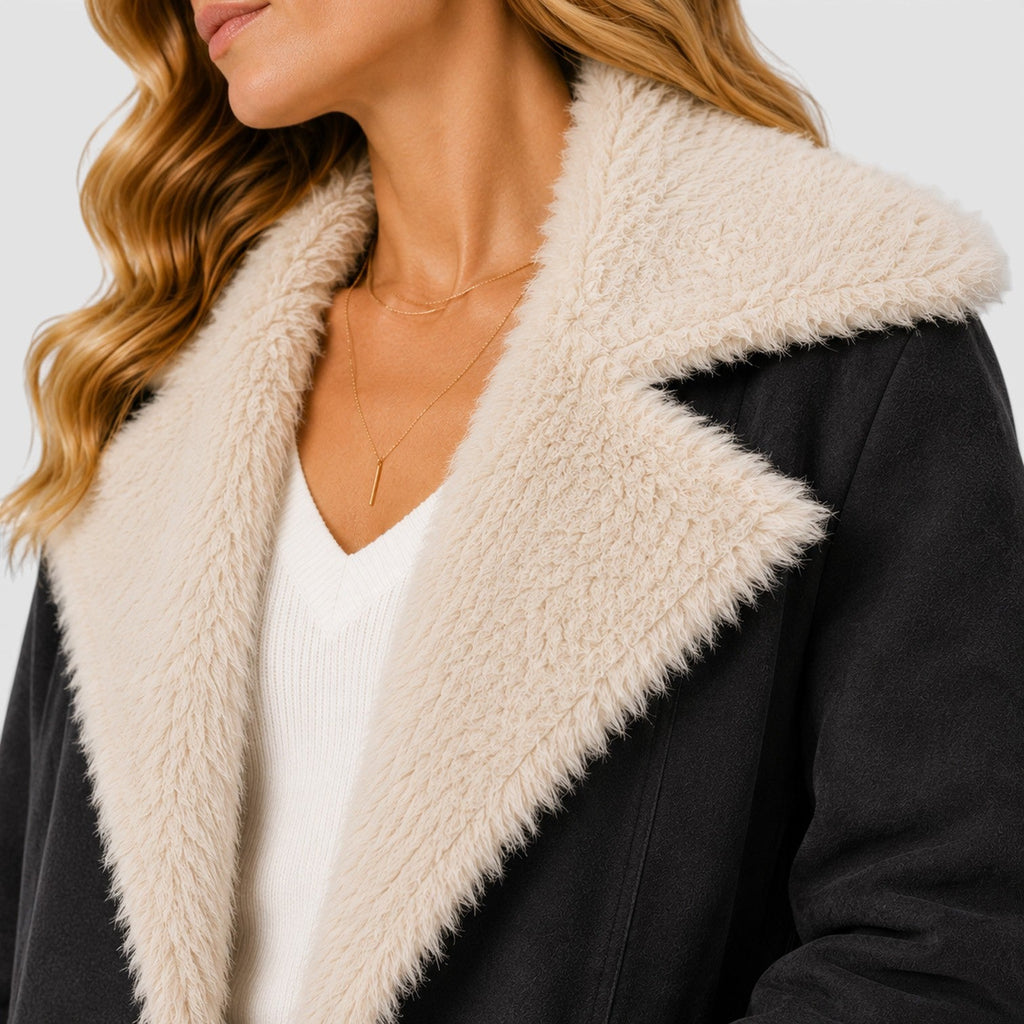 Women's Slim Fit Lapel Coat for Work