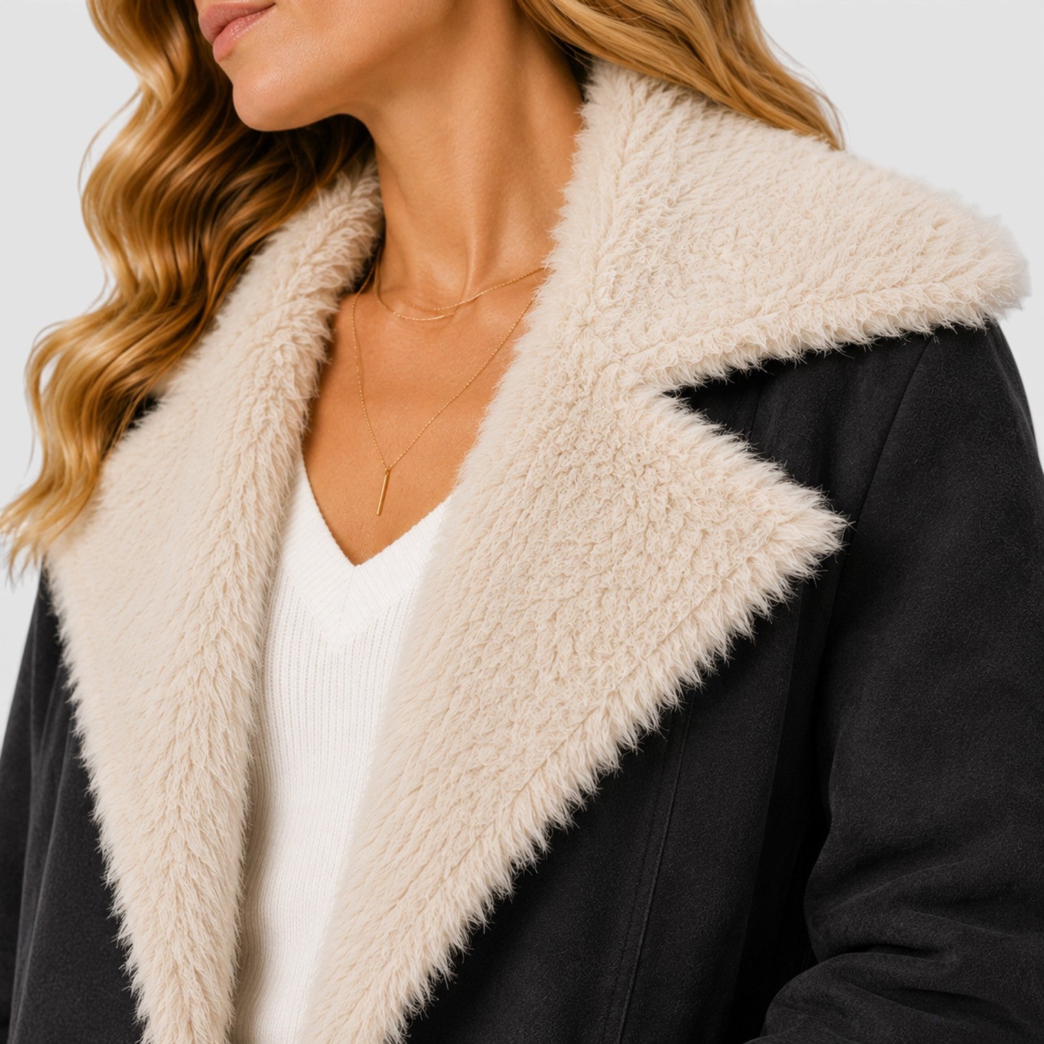 Women's Slim Fit Lapel Coat for Work