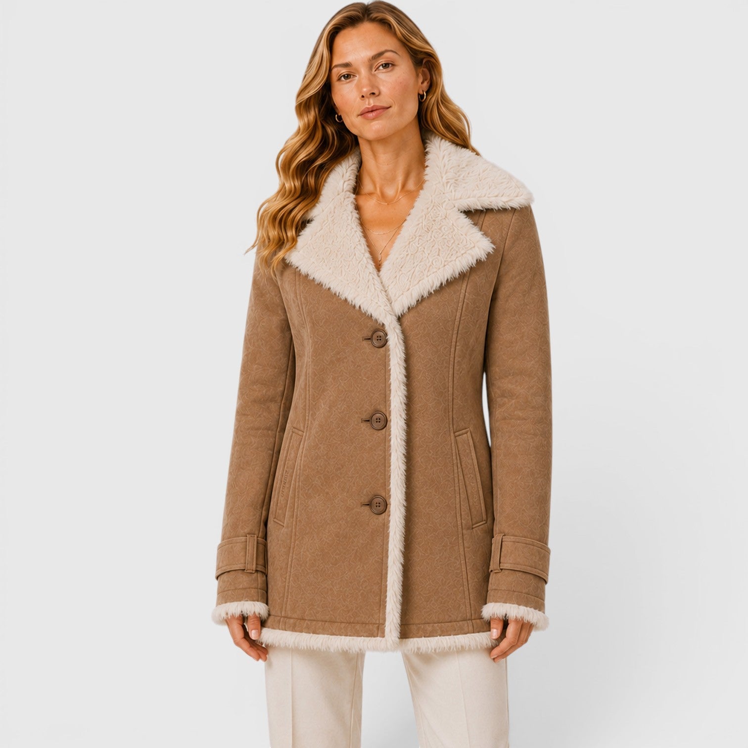 Women's Slim Fit Lapel Coat for Work