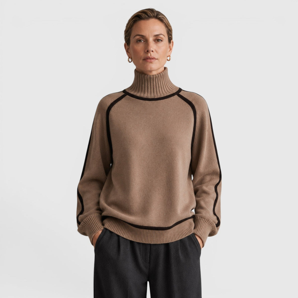 Women's Loose Fit Roll Neck Jumper
