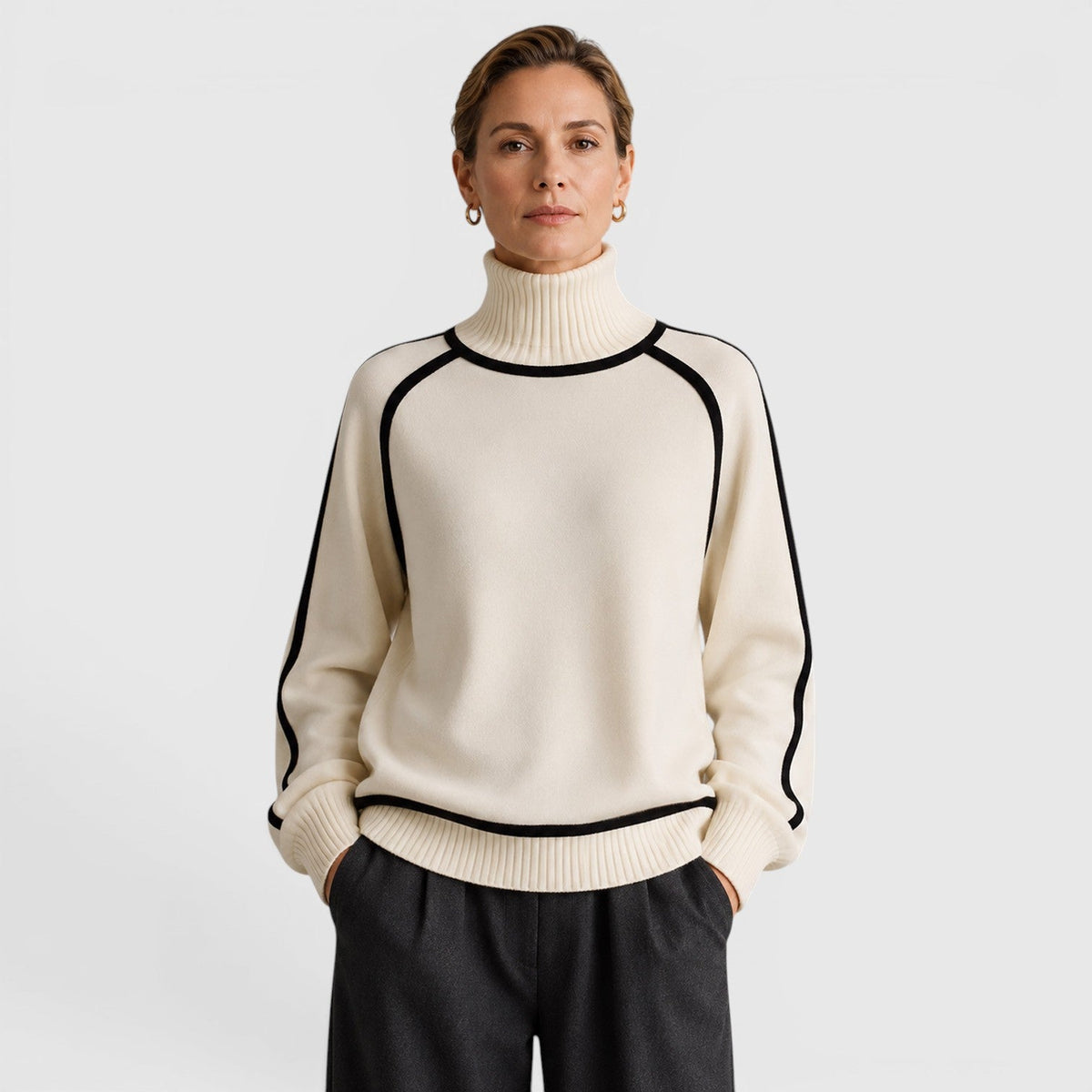 Women's Loose Fit Roll Neck Jumper
