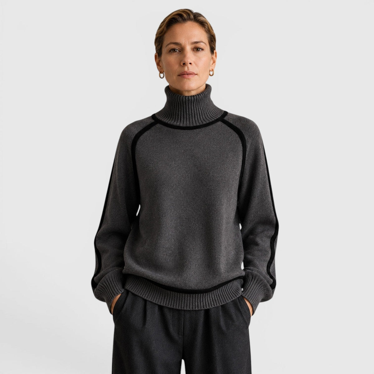 Women's Loose Fit Roll Neck Jumper