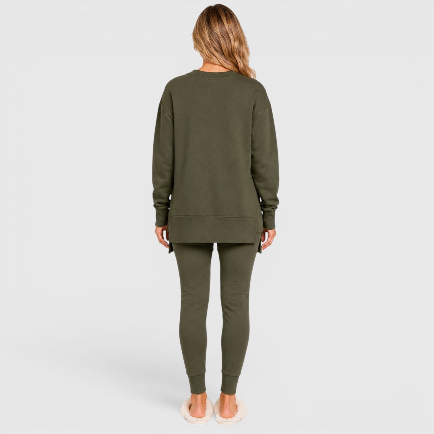 Women's Relaxed Fit Long Sleeve Loungewear Set