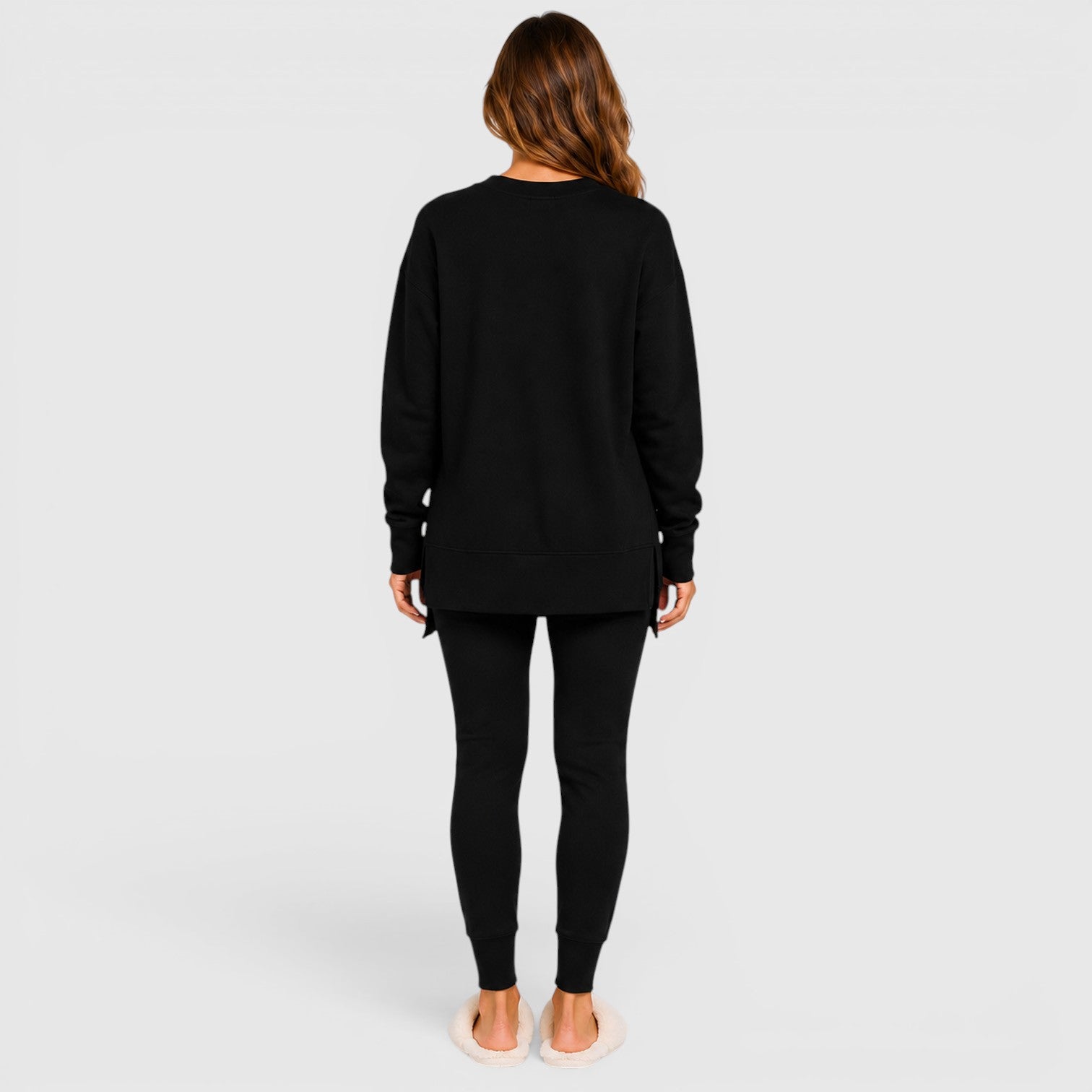 Women's Relaxed Fit Long Sleeve Loungewear Set