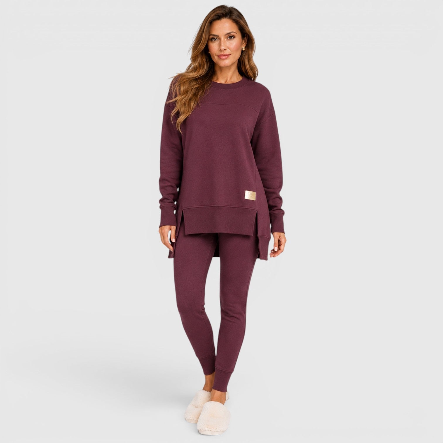 Women's Relaxed Fit Long Sleeve Loungewear Set