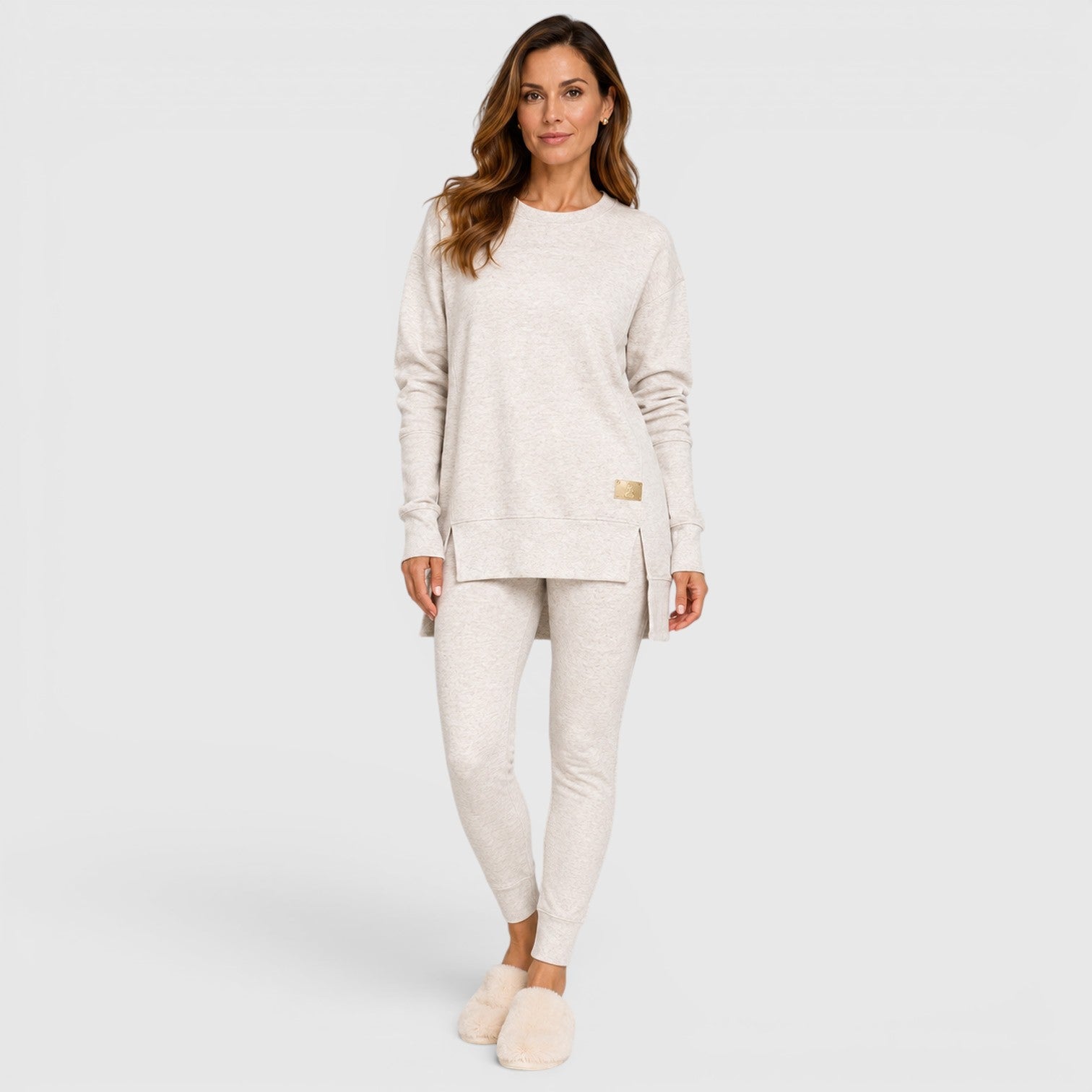 Women's Relaxed Fit Long Sleeve Loungewear Set