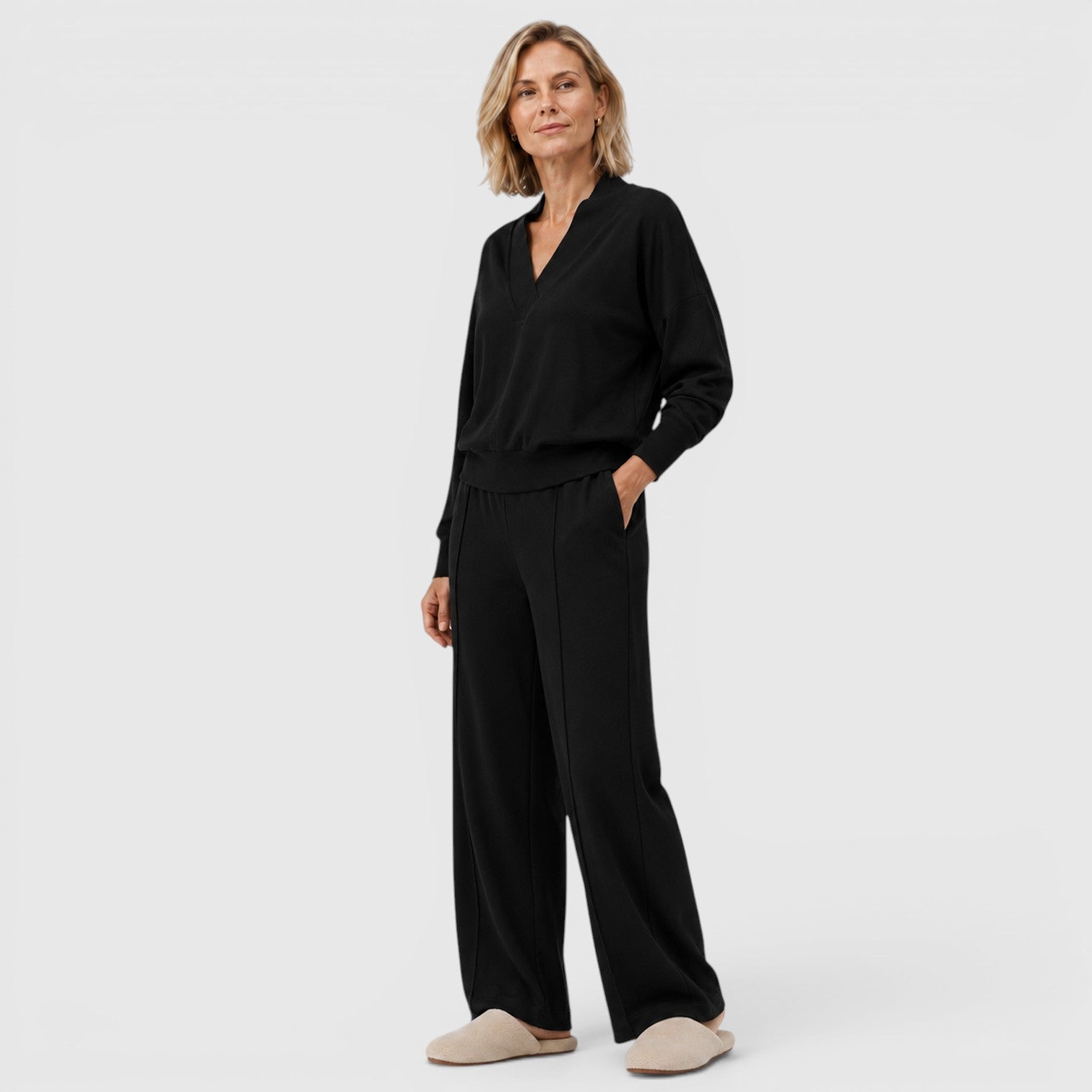 Women's Two-Piece Loungewear Set for Travel