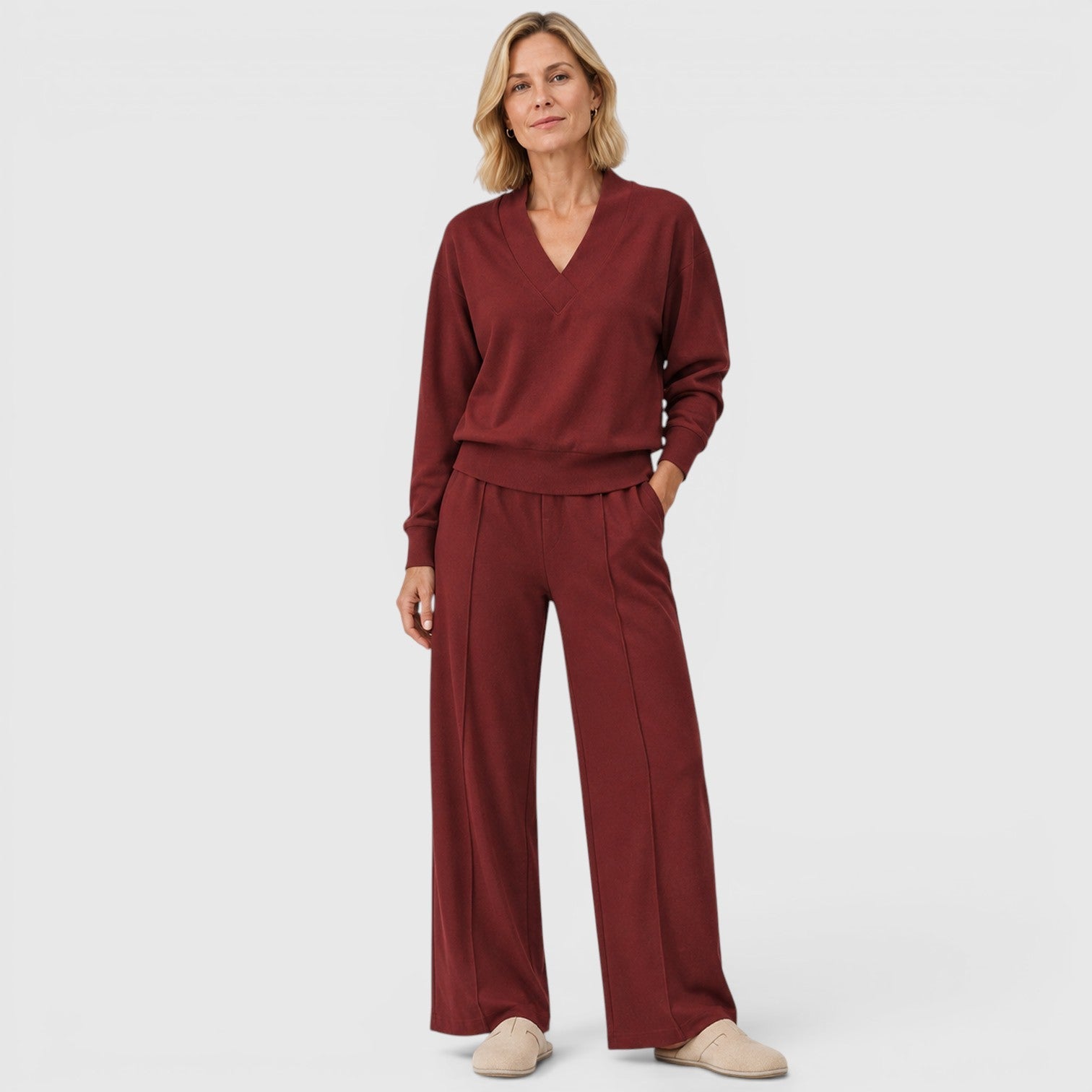 Women's Two-Piece Loungewear Set for Travel
