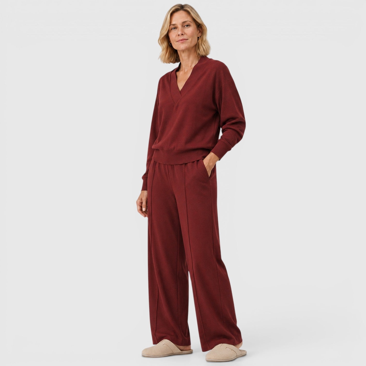 Women's Two-Piece Loungewear Set for Travel