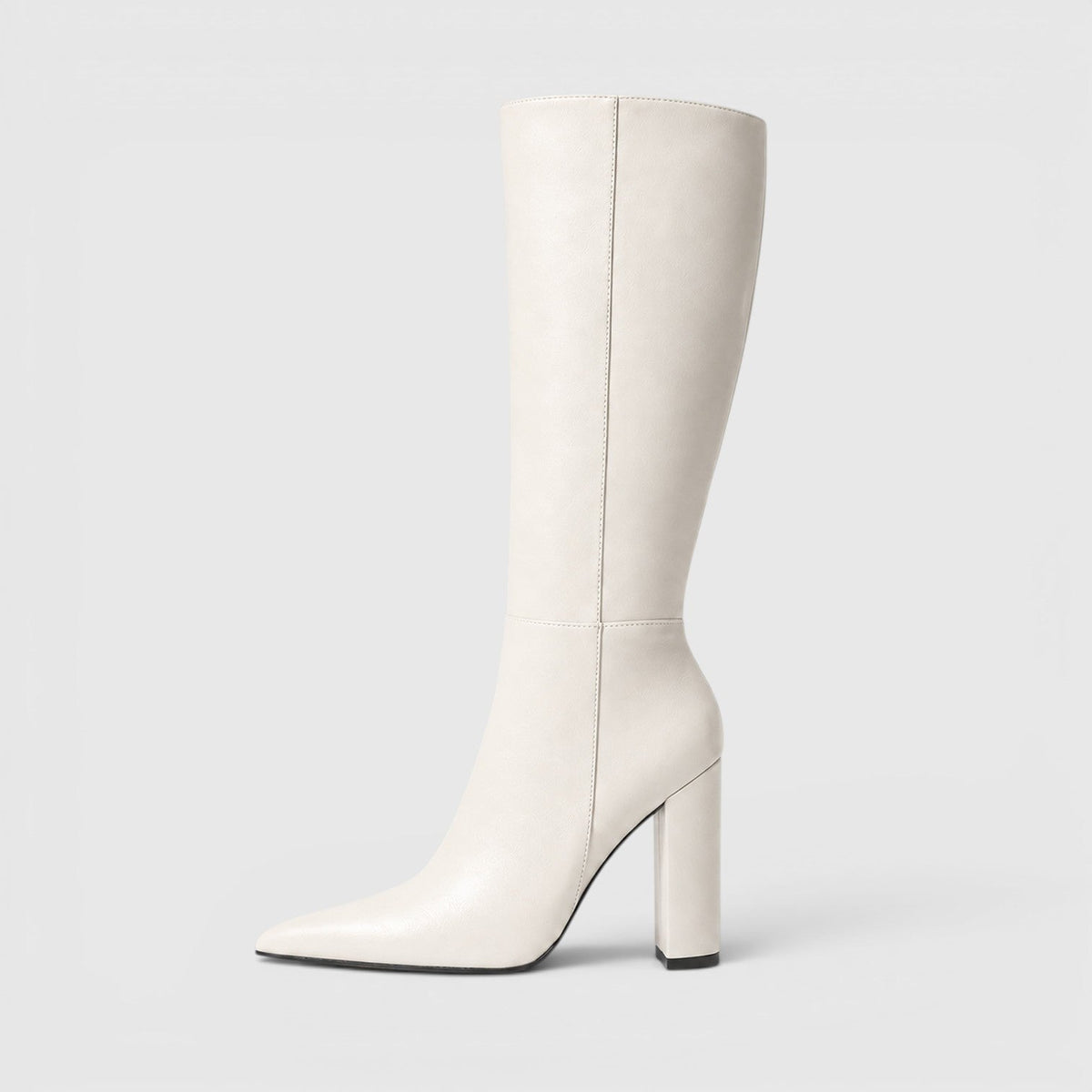 Women's Pointed Toe Chunky Heel Knee Boots