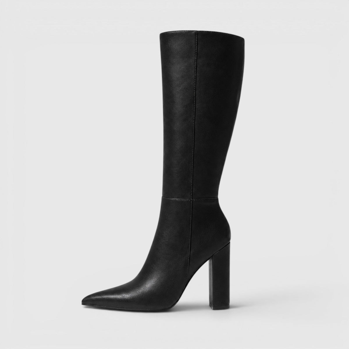 Women's Pointed Toe Chunky Heel Knee Boots