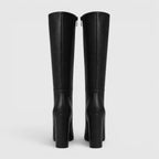 Women's Pointed Toe Chunky Heel Knee Boots