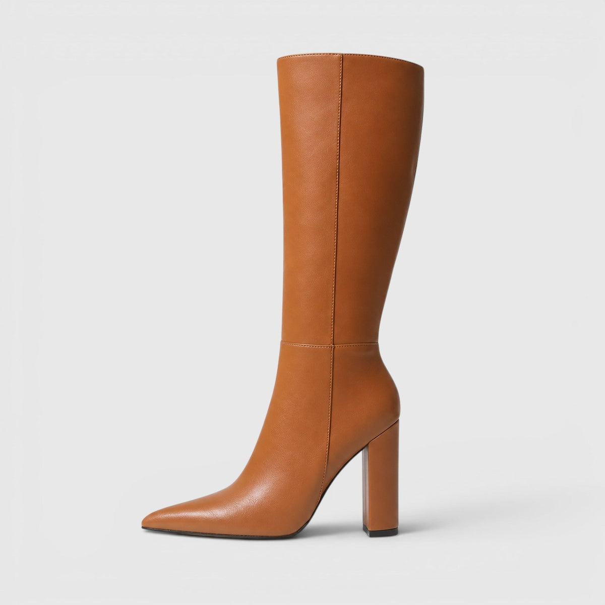 Women's Pointed Toe Chunky Heel Knee Boots