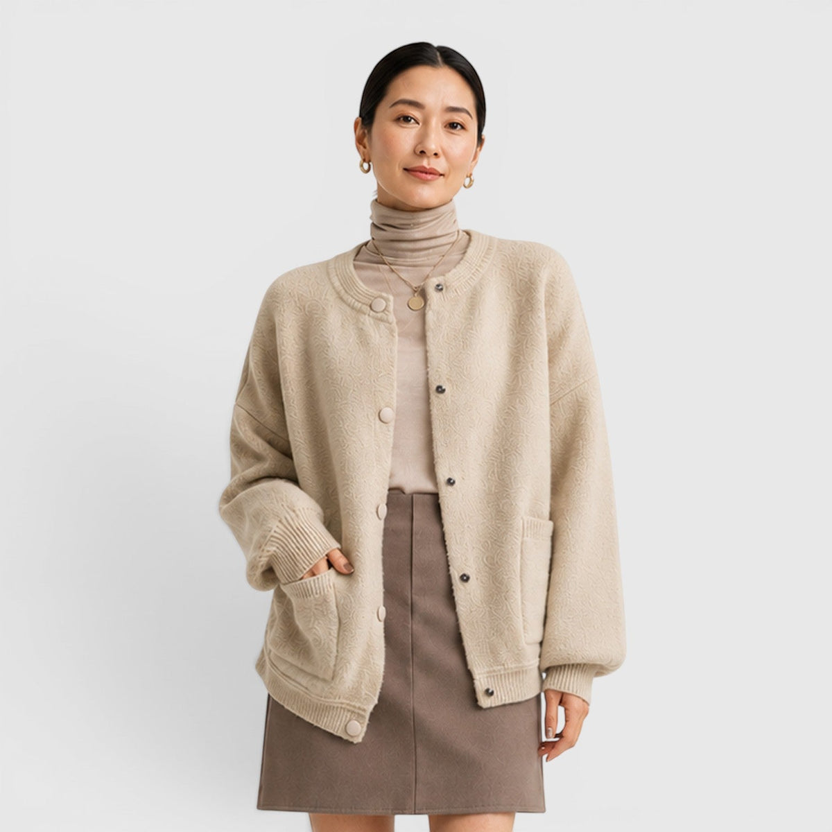 Women's Smart Casual Soft Button Front Knit Cardigan
