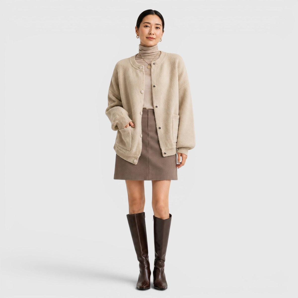 Women's Smart Casual Soft Button Front Knit Cardigan