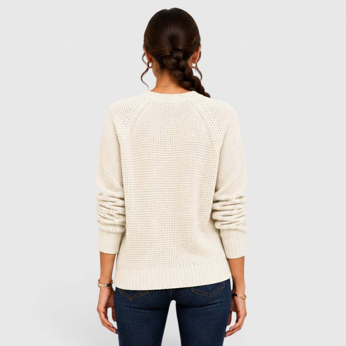 Women's Soft Chenille Crew Neck Jumper for Work