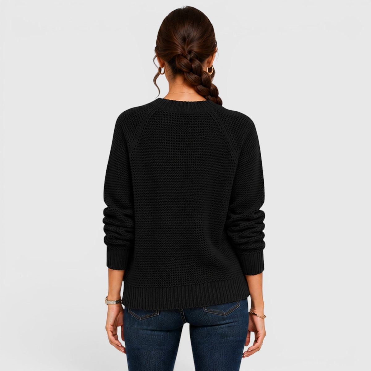 Women's Soft Chenille Crew Neck Jumper for Work