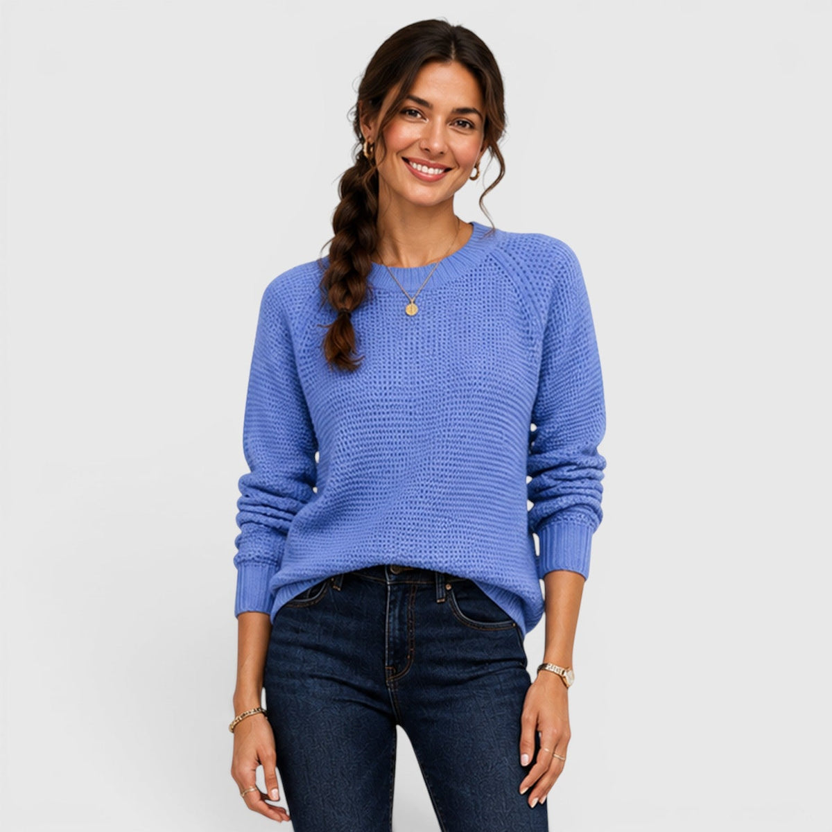 Women's Soft Chenille Crew Neck Jumper for Work