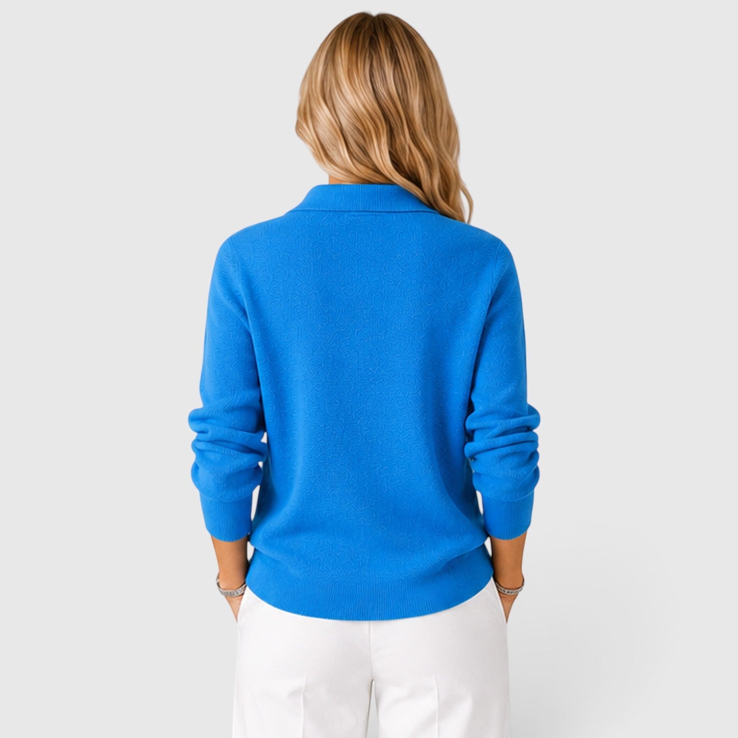 Women's Collared Knit Cardigan Button-Up Style