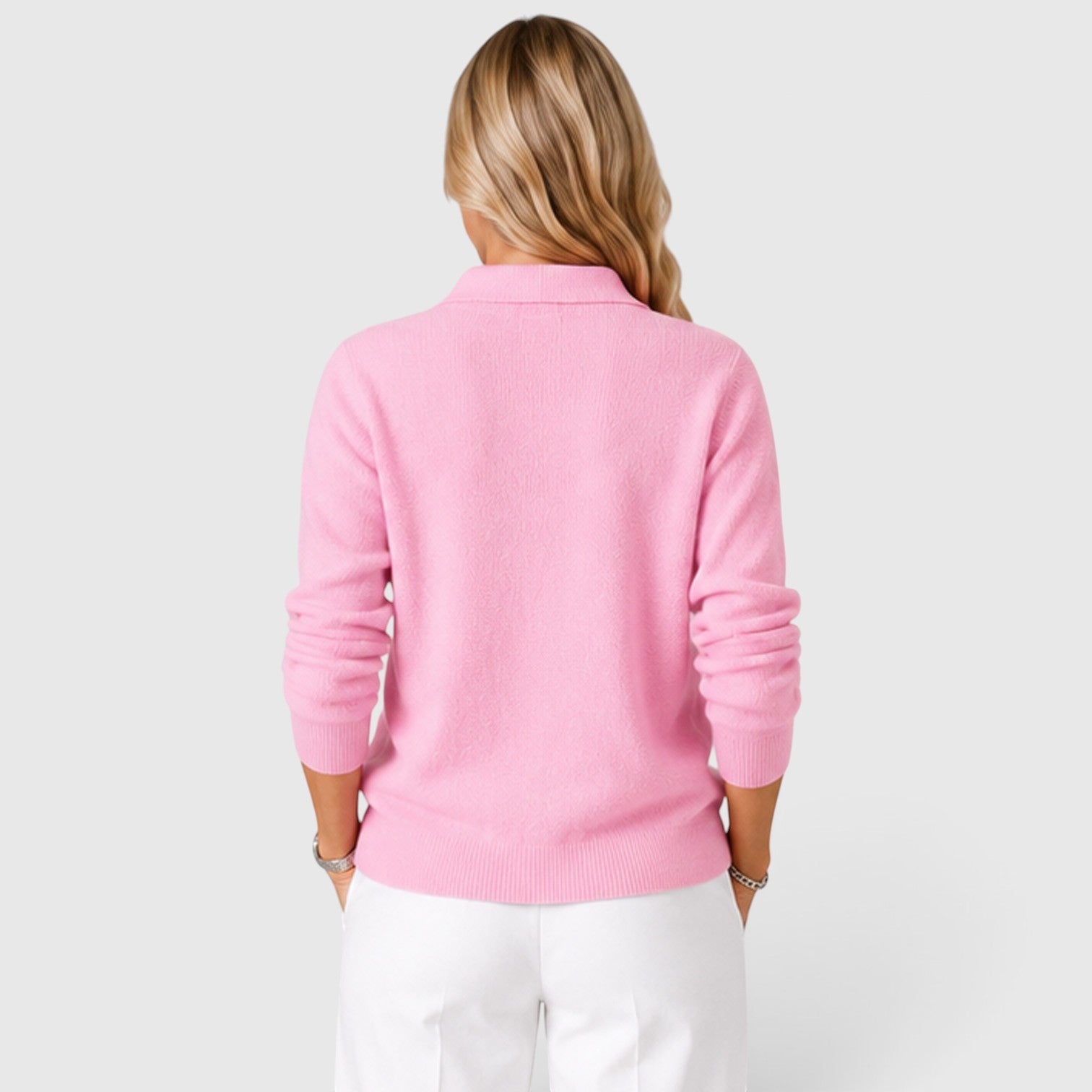 Women's Collared Knit Cardigan Button-Up Style