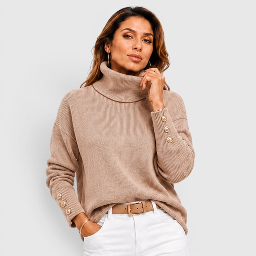 Women's Soft Knit Roll Neck Jumper