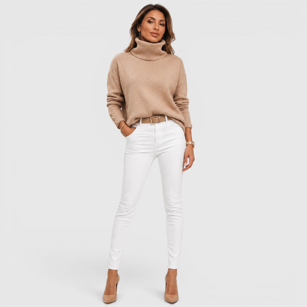 Women's Soft Knit Roll Neck Jumper