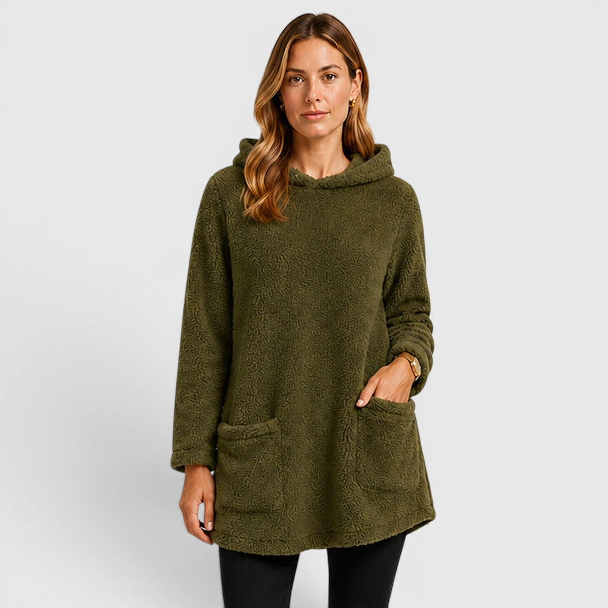 Women's Plush Hoodie for Cold Weather Comfort
