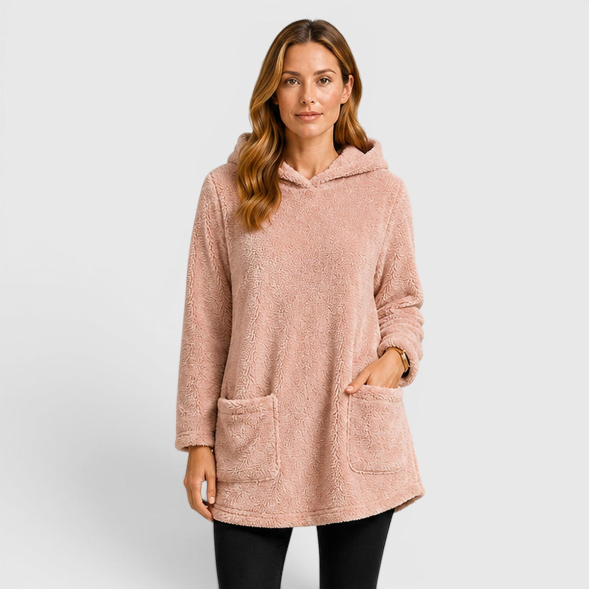 Women's Plush Hoodie for Cold Weather Comfort