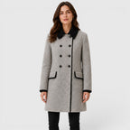 Women's Warm Loose Fit Long Sleeve Wool Coat
