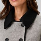 Women's Warm Loose Fit Long Sleeve Wool Coat