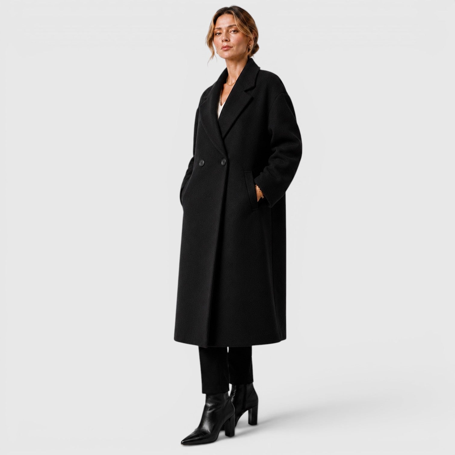 Women's Oversized Wool Coat for Everyday Wear