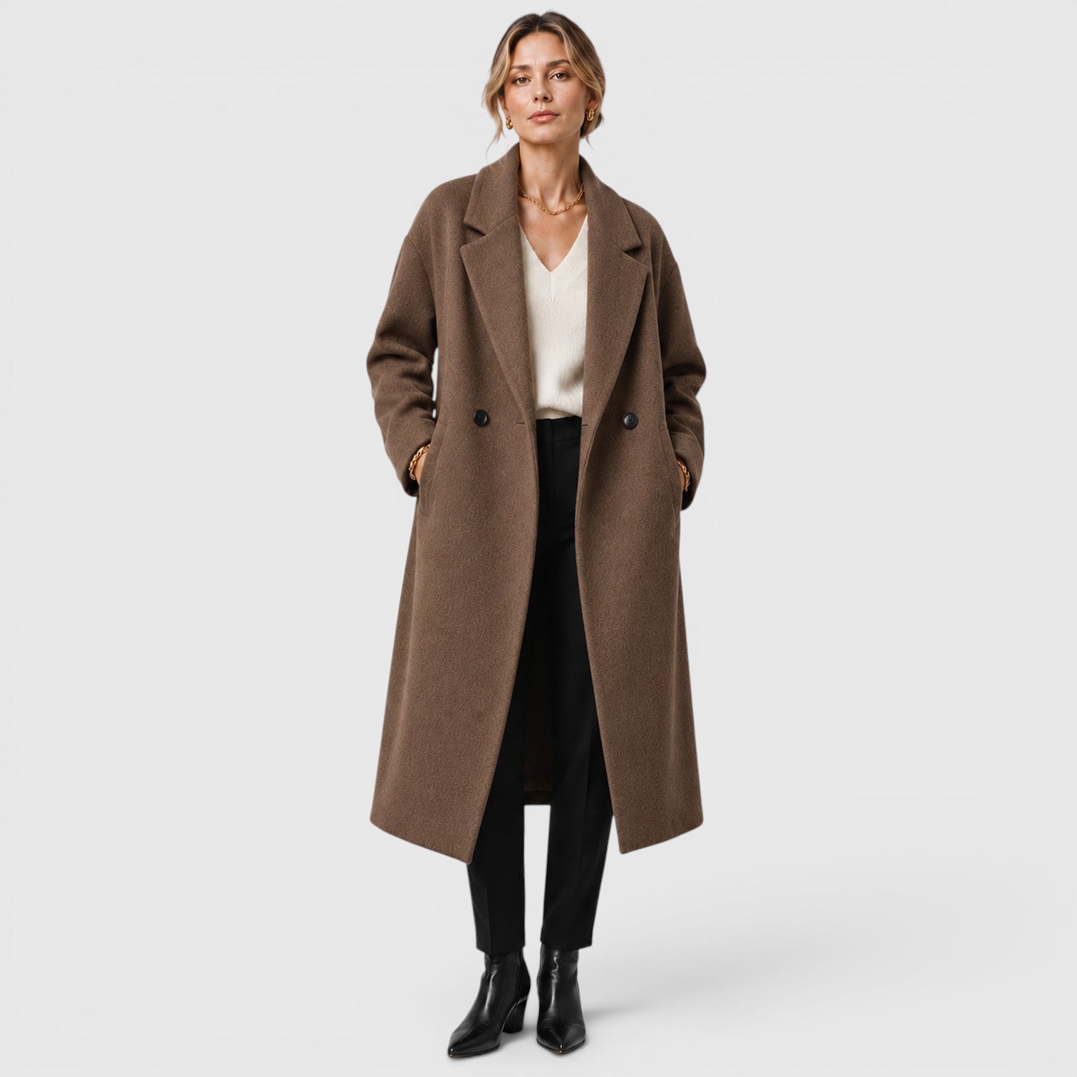 Women's Oversized Wool Coat for Everyday Wear