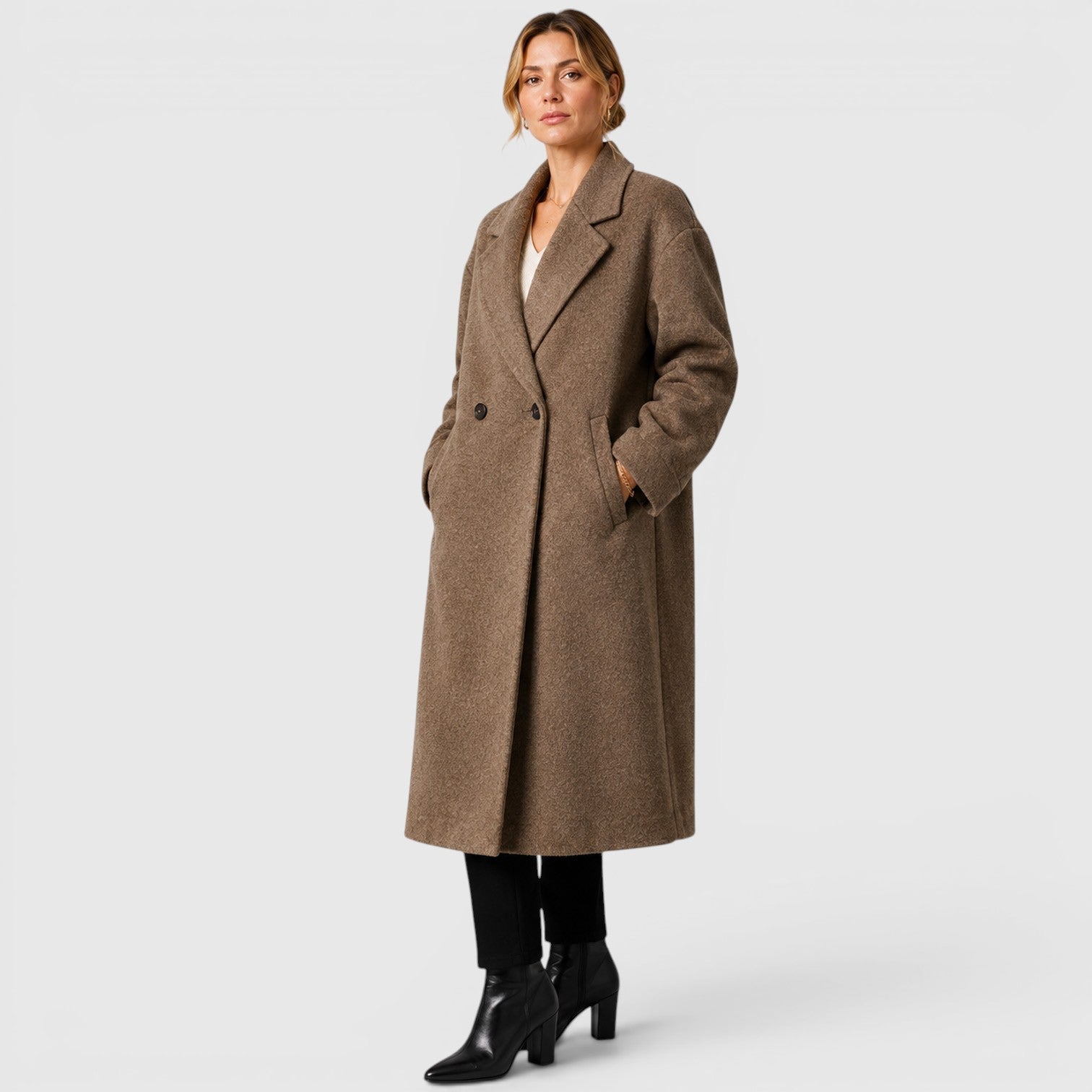 Women's Oversized Wool Coat for Everyday Wear