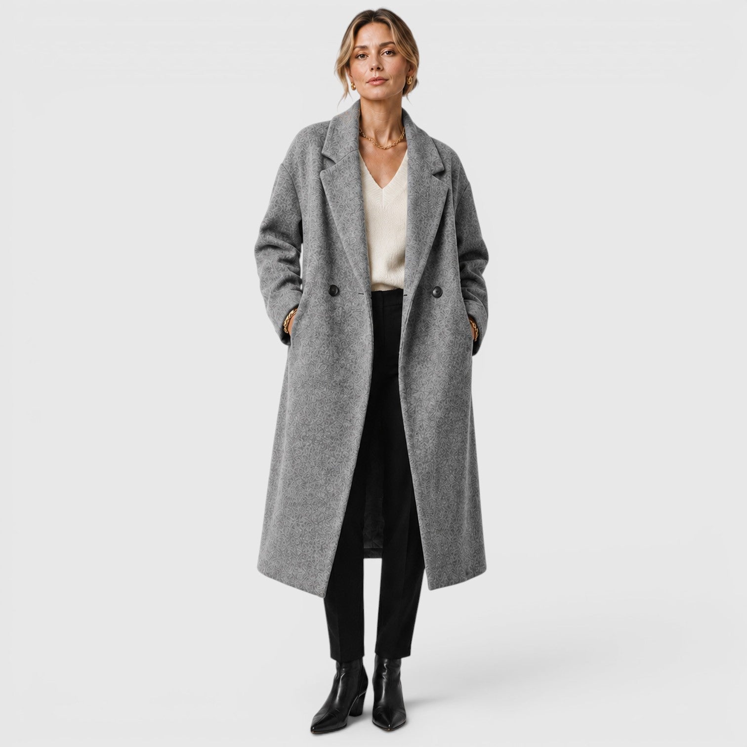 Women's Oversized Wool Coat for Everyday Wear