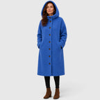 Women's Tweed Wool Coat for Smart Casual Wear