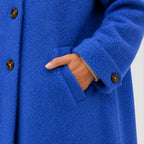 Women's Tweed Wool Coat for Smart Casual Wear