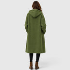 Women's Tweed Wool Coat for Smart Casual Wear