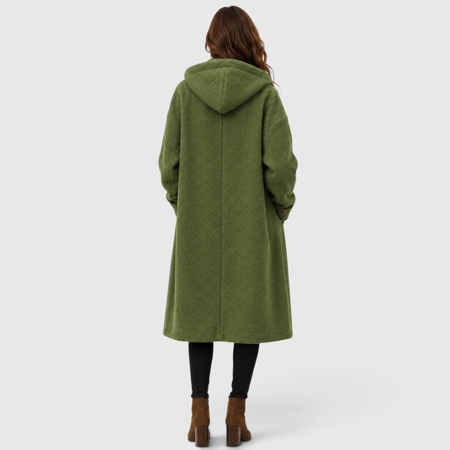 Women's Tweed Wool Coat for Smart Casual Wear
