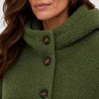 Women's Tweed Wool Coat for Smart Casual Wear