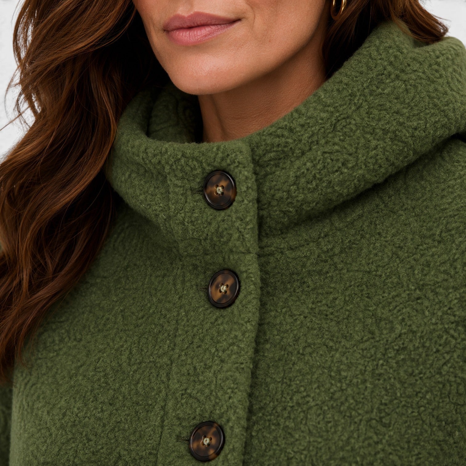 Women's Tweed Wool Coat for Smart Casual Wear