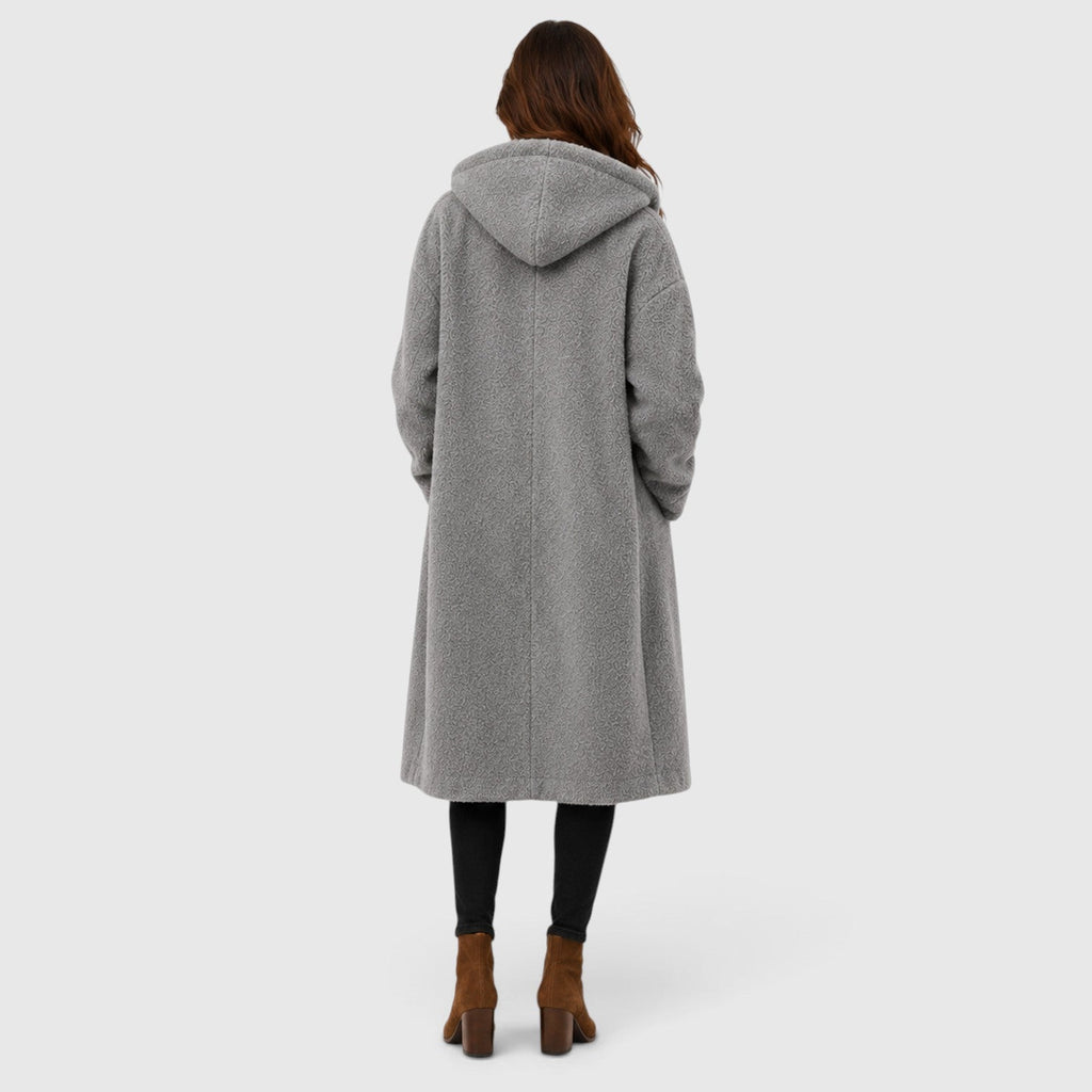 Women's Tweed Wool Coat for Smart Casual Wear