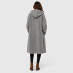 Women's Tweed Wool Coat for Smart Casual Wear