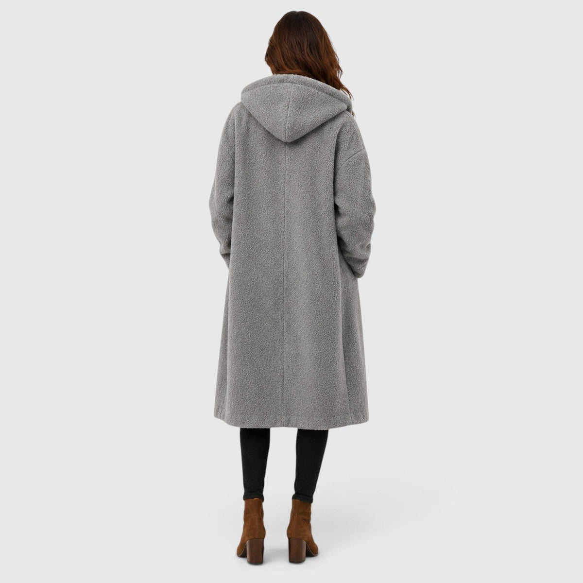 Women's Tweed Wool Coat for Smart Casual Wear