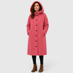 Women's Tweed Wool Coat for Smart Casual Wear