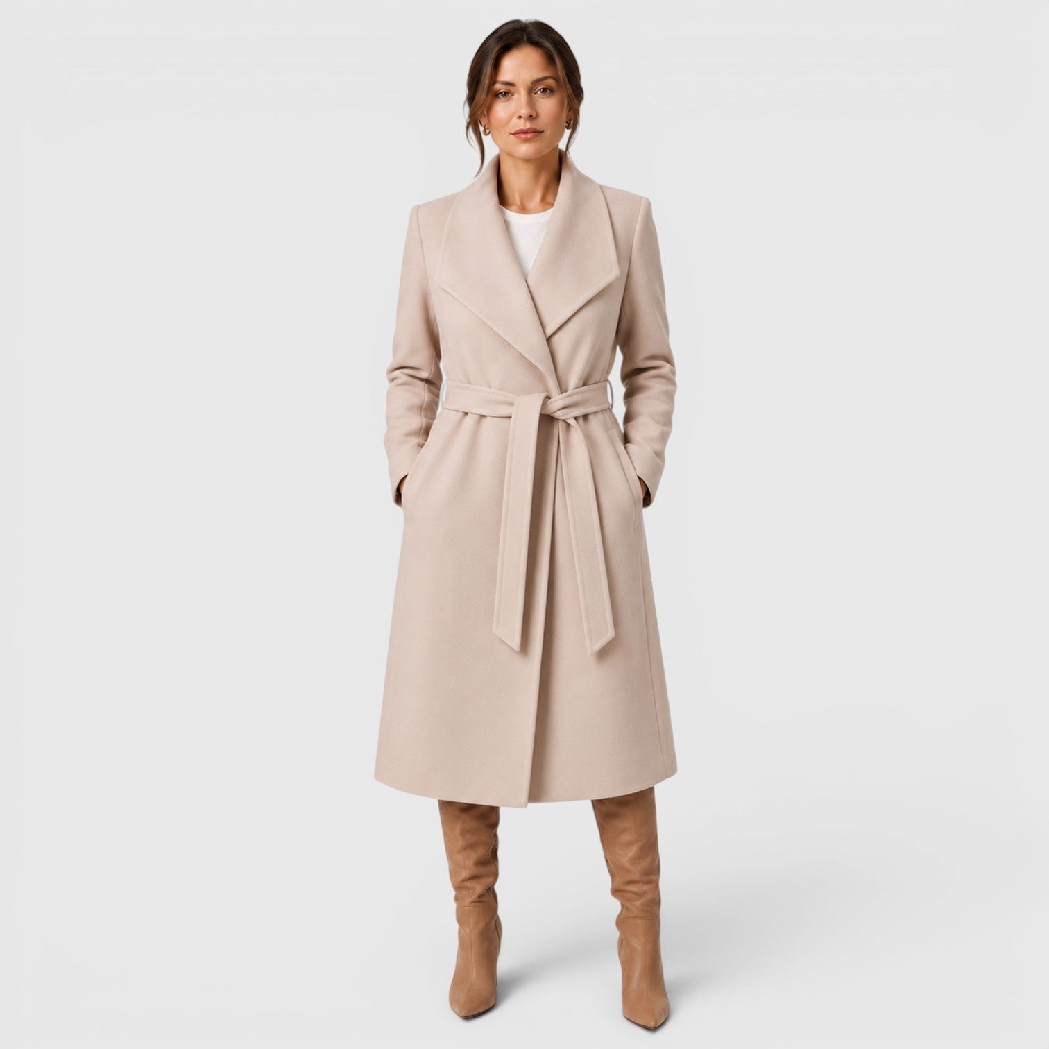 Women's Wool Blend Coat for Cold Weather