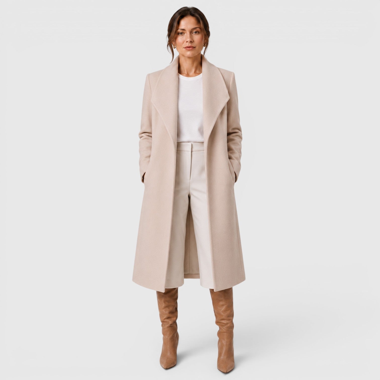 Women's Wool Blend Coat for Cold Weather