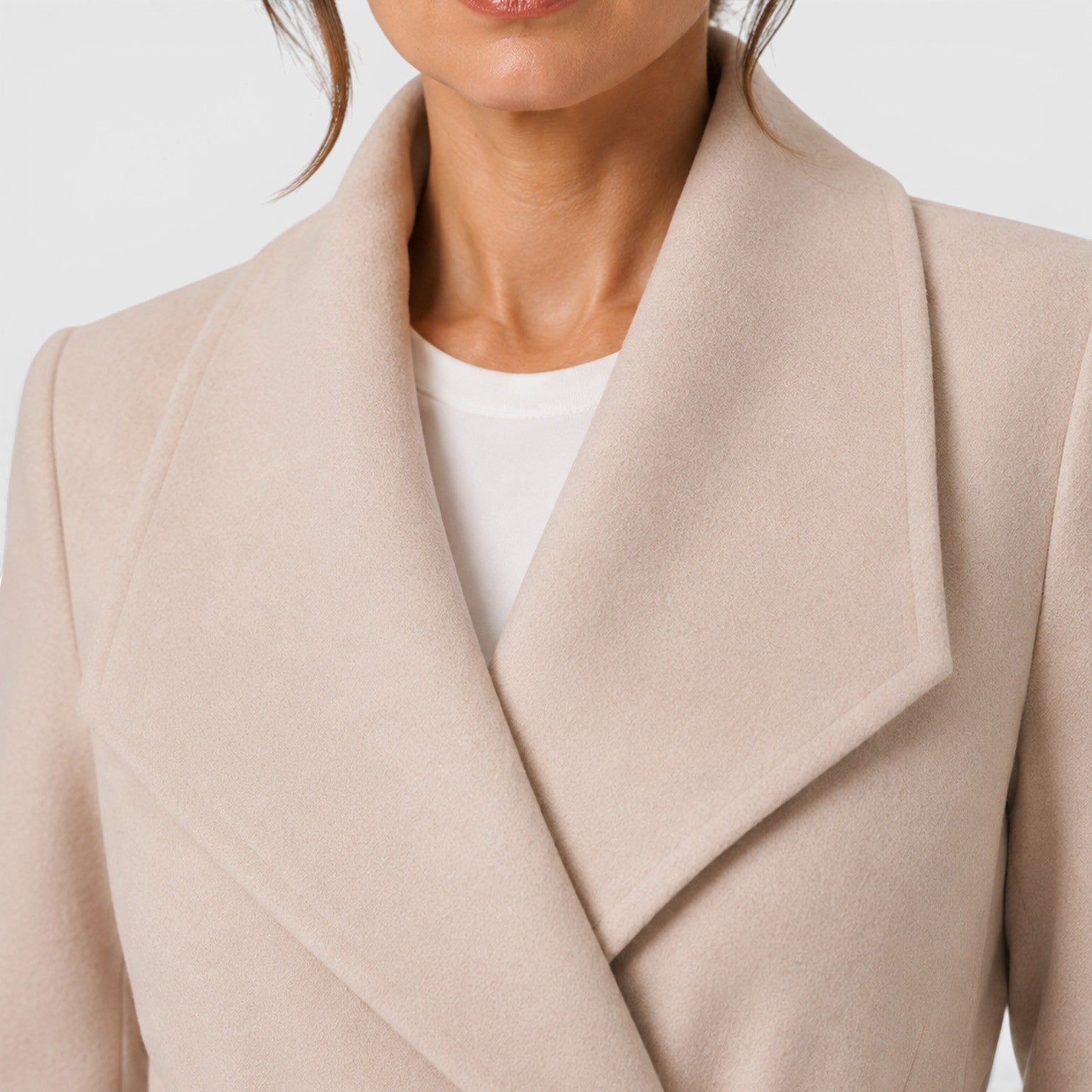 Women's Wool Blend Coat for Cold Weather