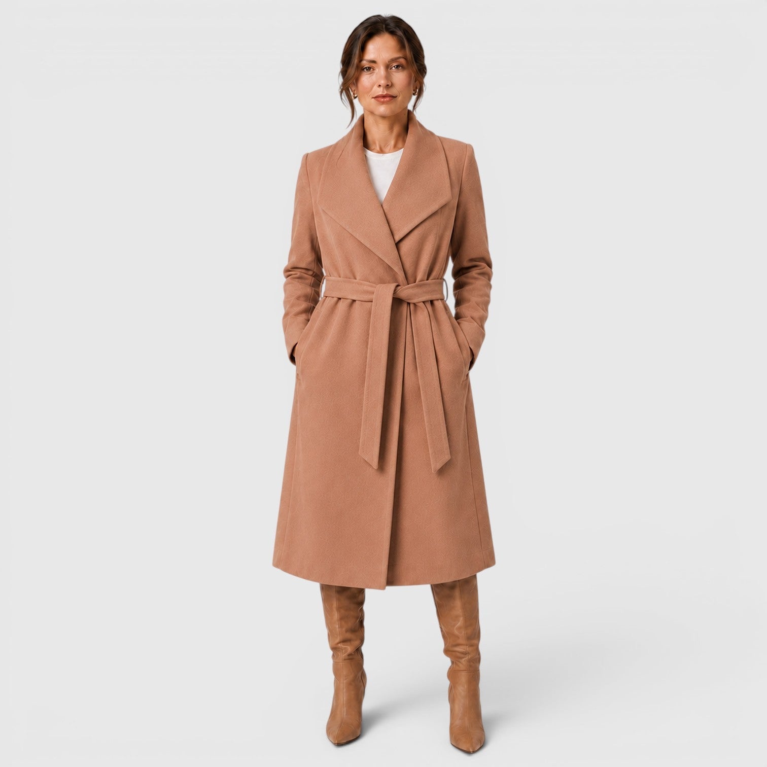 Women's Wool Blend Coat for Cold Weather