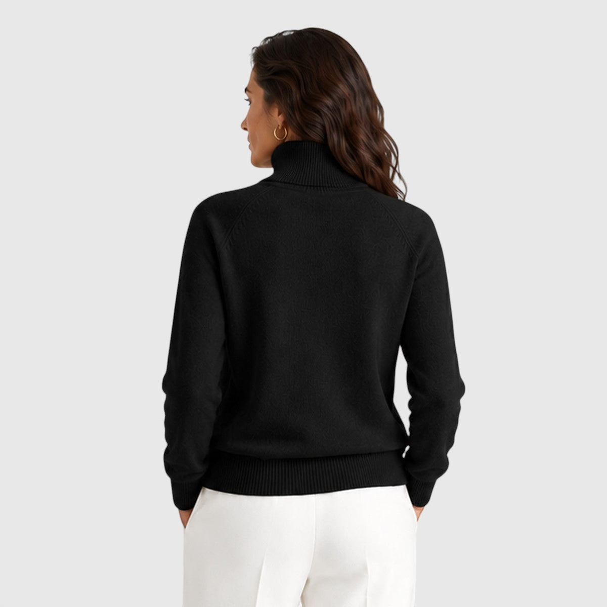 Women's Wool Knit Roll Neck Jumper