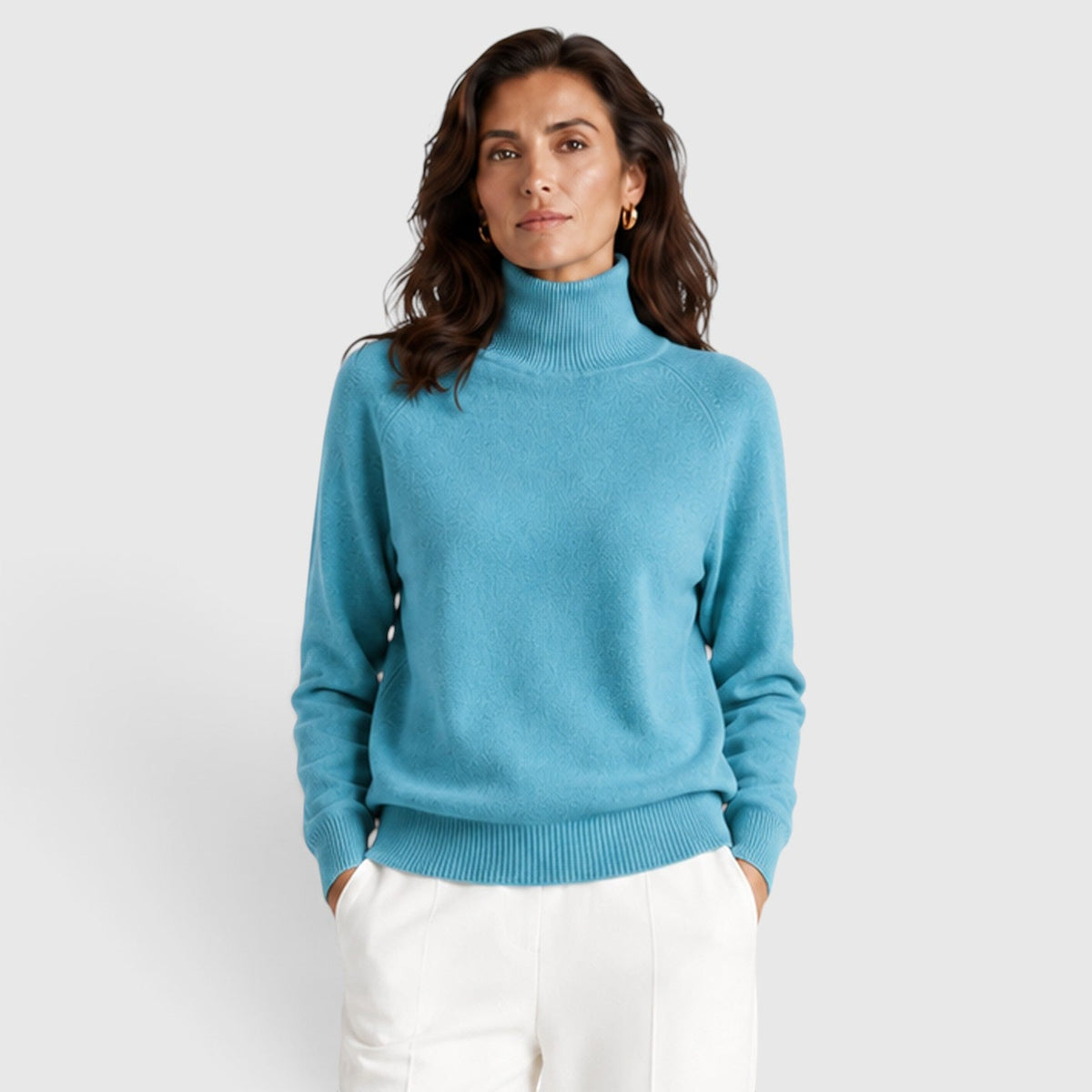 Women's Wool Knit Roll Neck Jumper